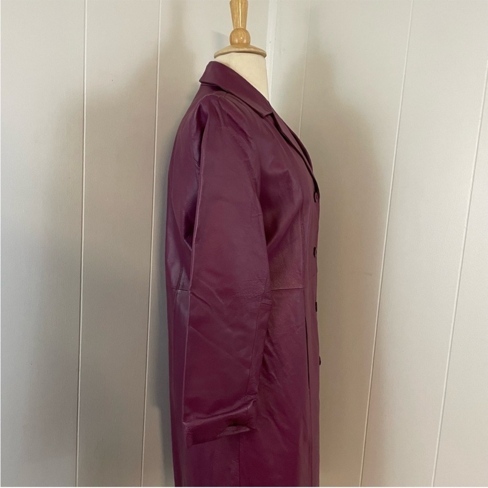 90s Chadwicks Purple Leather Jacket Women's XL Vintage Long Sleeve Classic Glam - Picture 6 of 11